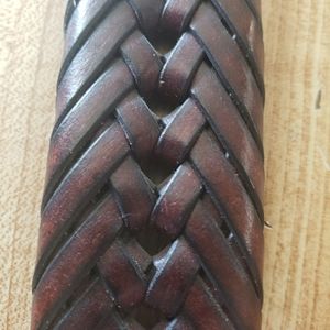 Brown braided belt